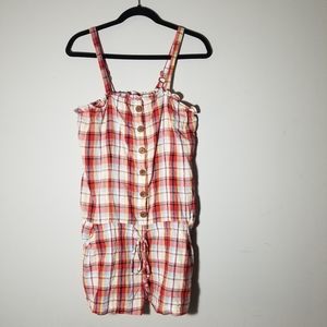 Passport Red & White 100% Cotton Romper